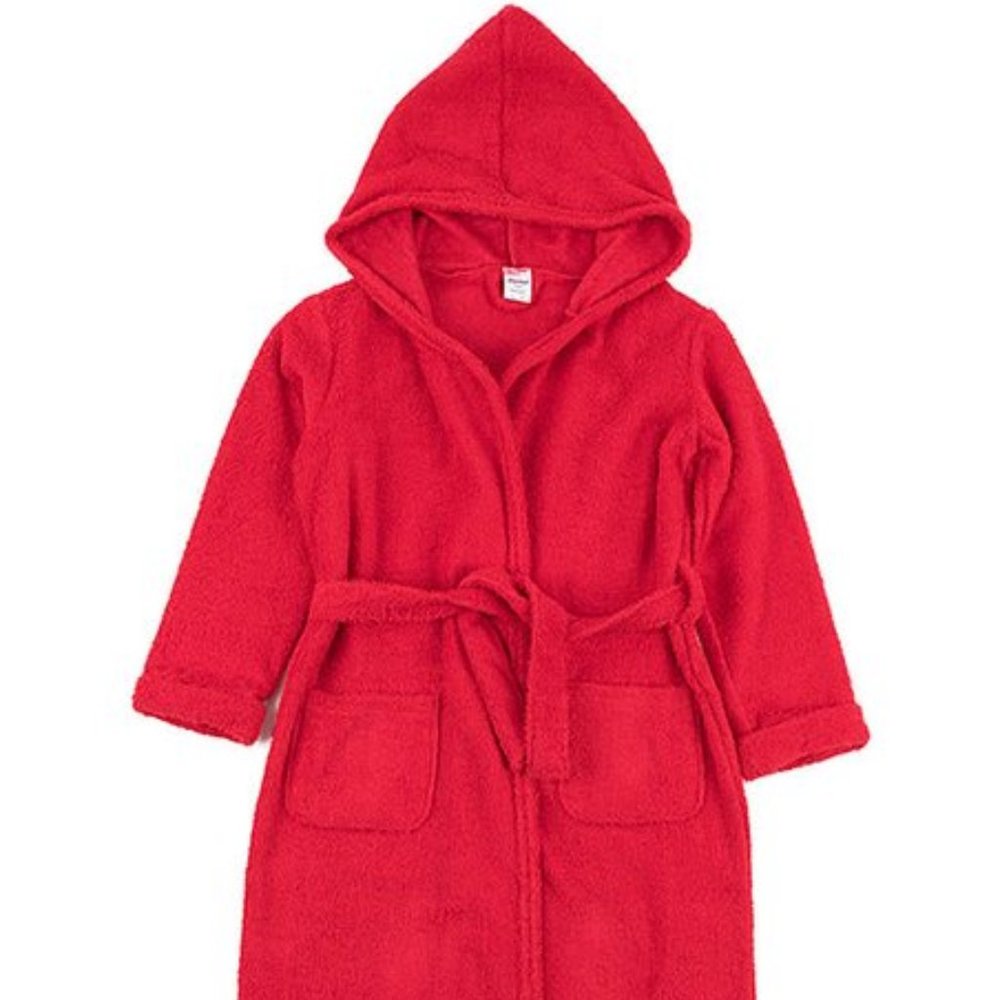 Leveret Kids Terry Cotton Red Bathrobe NWT **203**